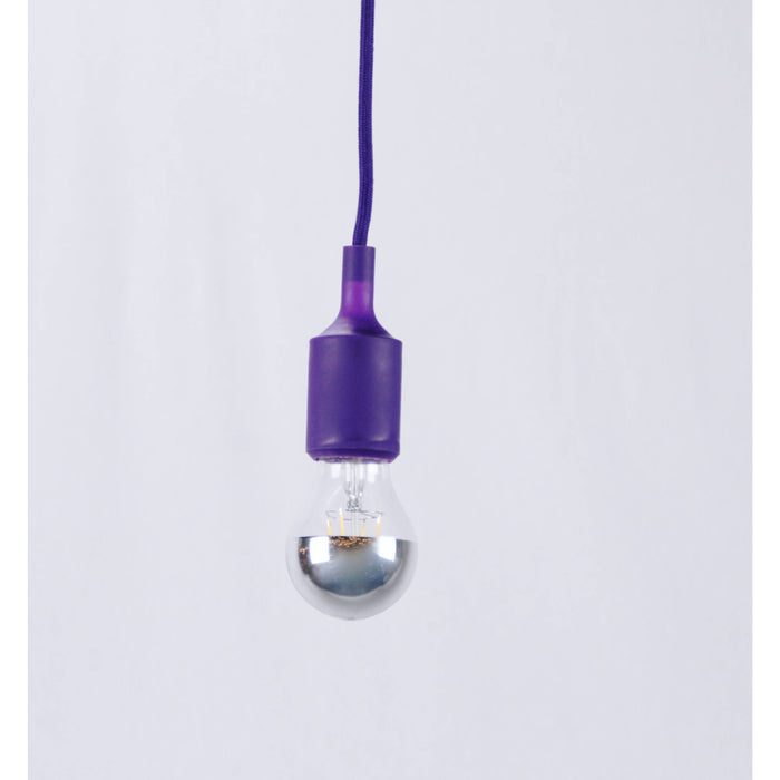 LAMP. COLGANTE MORADO 1L E27 60W