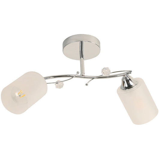 LAMP. TECHO CROMO 2L E27 40W