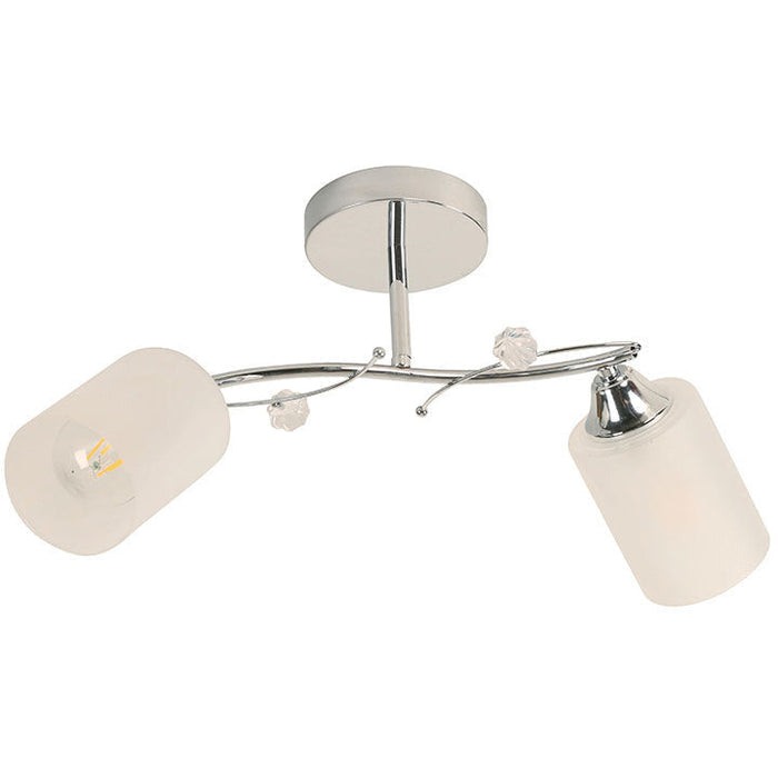 LAMP. TECHO CROMO 2L E27 40W