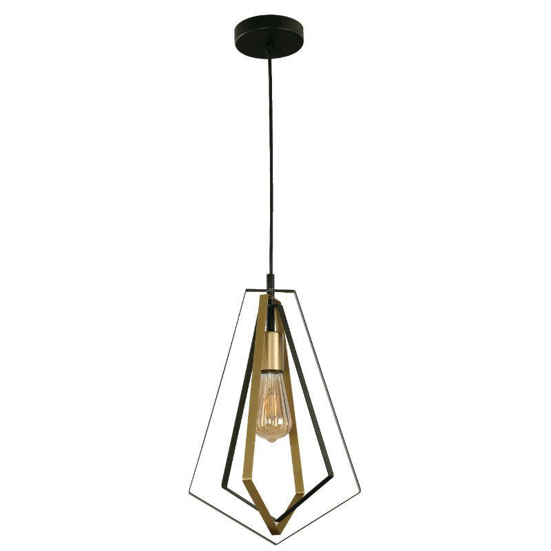 Lámpara Colgante Negro+Bronce 1L E27 40W