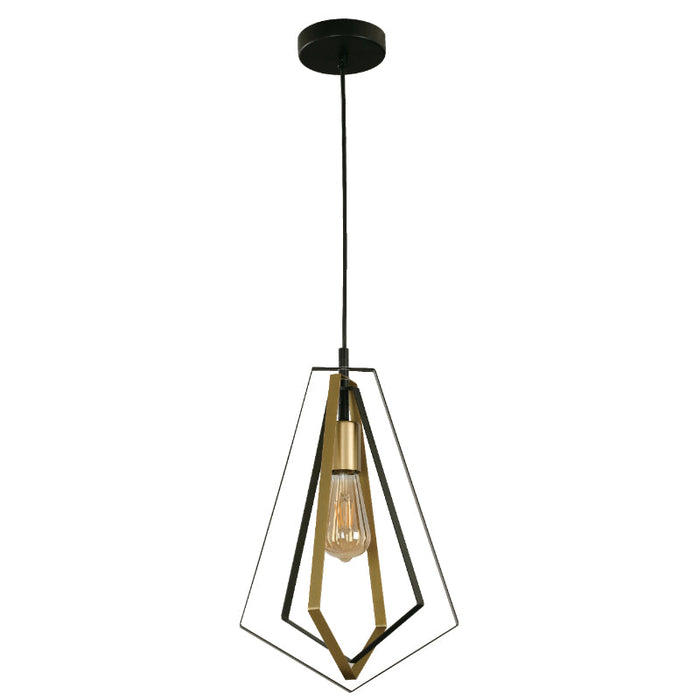 Lámpara Colgante Negro+Bronce 1L E27 40W