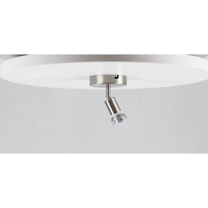 LAMP. TECHO REFLECTORA NÍQUEL SATINADO 1L GU10 50W