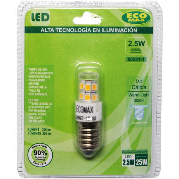 BOMBILLO LED 2.5W E14 120V 3000K