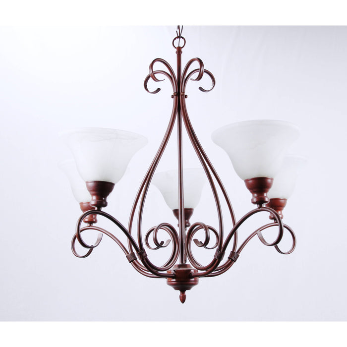 LAMP. COLGANTE COBRIZO 5L E27 60W
