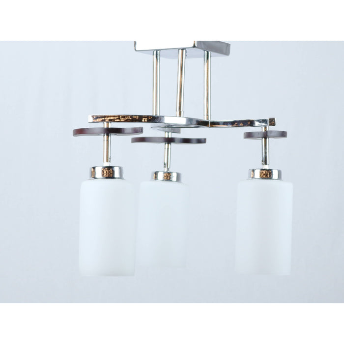 LAMP. TECHO CROMO 3L E27 60W