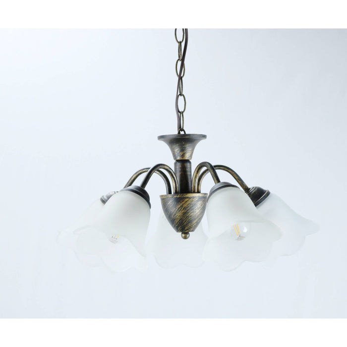 LAMP. COLGANTE DORADO 5L E27 60W