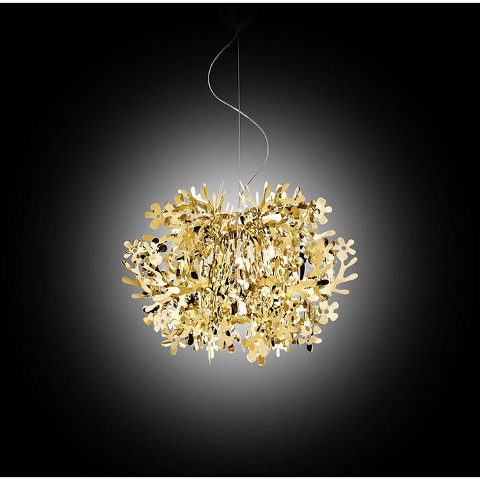 LAMP. COLGANTE FIORELLA DORADO E27 12W