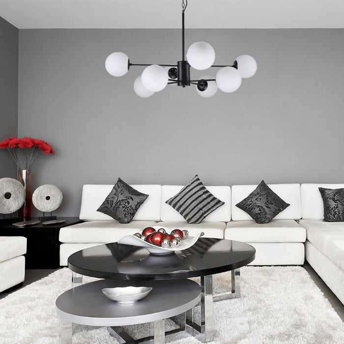 Lámpara Colgante Negro 8L E27 40W