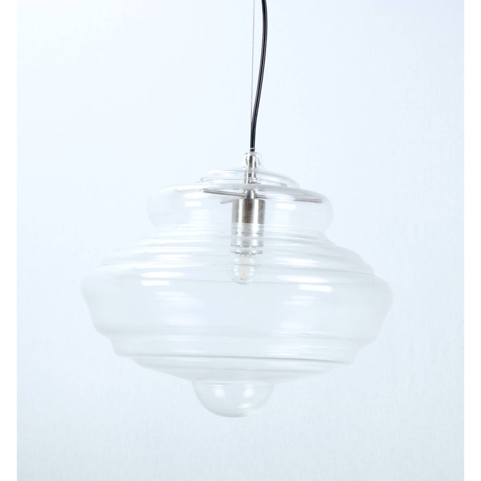 LAMP. COLGANTE NÍQUEL SATINADO 1L E27 40W