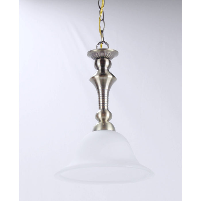LAMP. COLGANTE NÍQUEL SATINADO 1L E27 60W