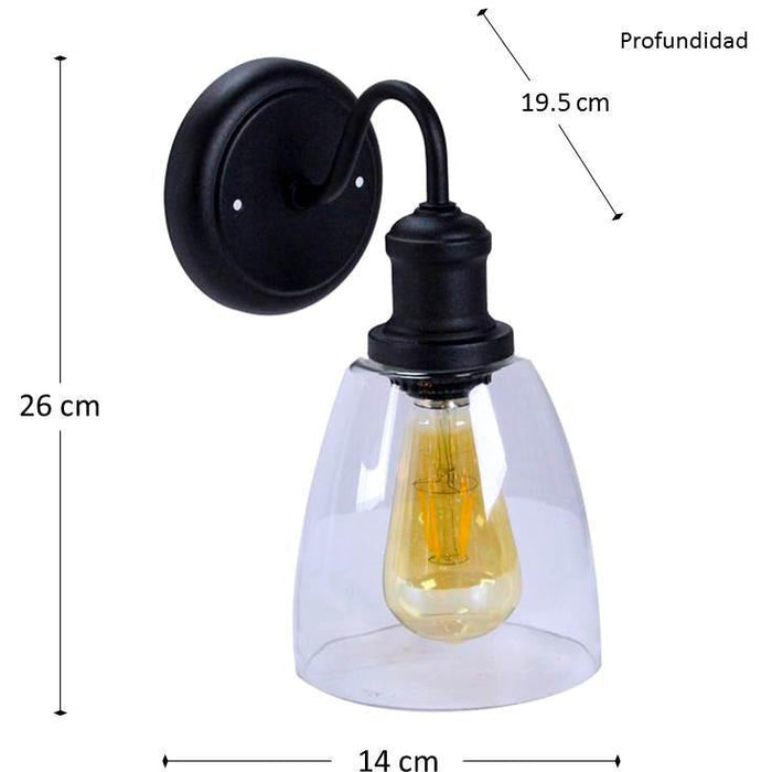 LAMP. PARED NEGRO 1L E27 40W