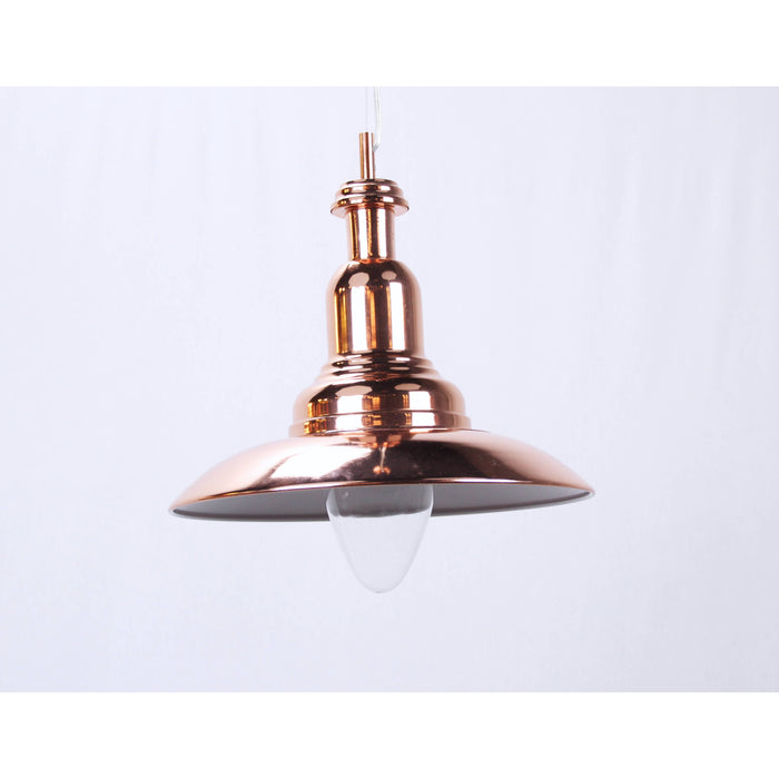 LAMP. COLGANTE COBRE 1L E27 60W