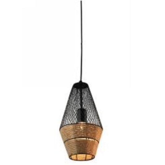 LAMP. COLGANTE NEGRO 1L E27 25W