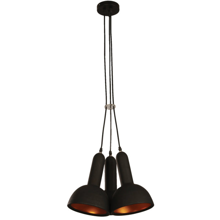 LAMP. COLGANTE NEGRO 3L E27 60W
