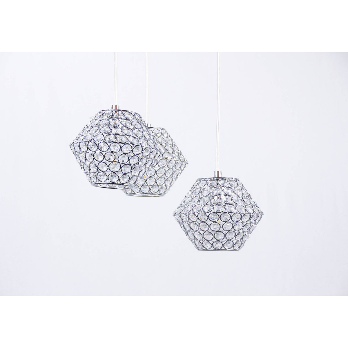LAMP. COLGANTE CROMO 3L E14 40W