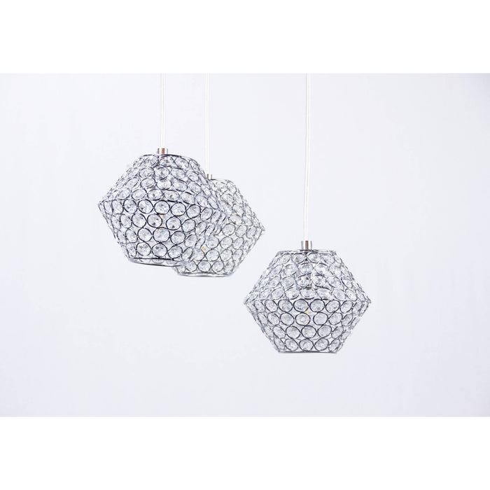 LAMP. COLGANTE CROMO 3L E14 40W