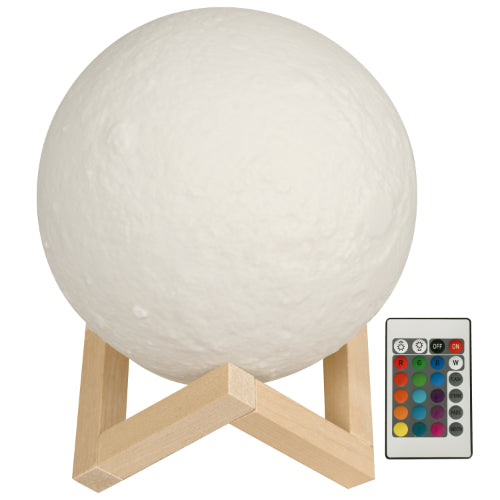 LAMP. LED MESA BLANCO Y MADERA 2.5W 5V RGB CONTROL REMOTO