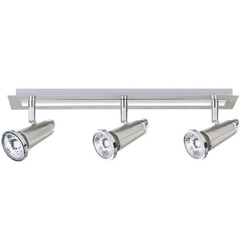 LAMP. TECHO NIQUEL SATINADO 3LUCES GZ10 50W N/B