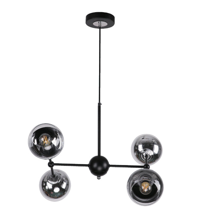 Lámpara Colgante Negro 4L E27 40W