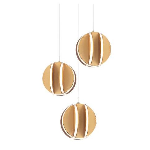 LAMP. LED CHANDELIER CARILLION 12" BRONCE ANTIGUO 3000K