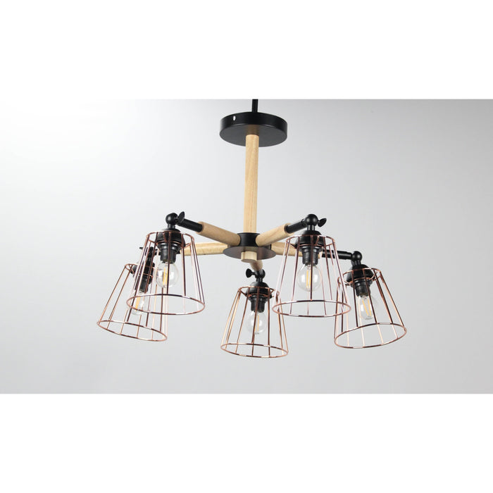 LAMP. TECHO NEGRO 5L E14 40W