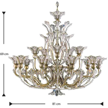 LAMP. COLGANTE CHANDELIER RIVENDELL 16L E12 60W