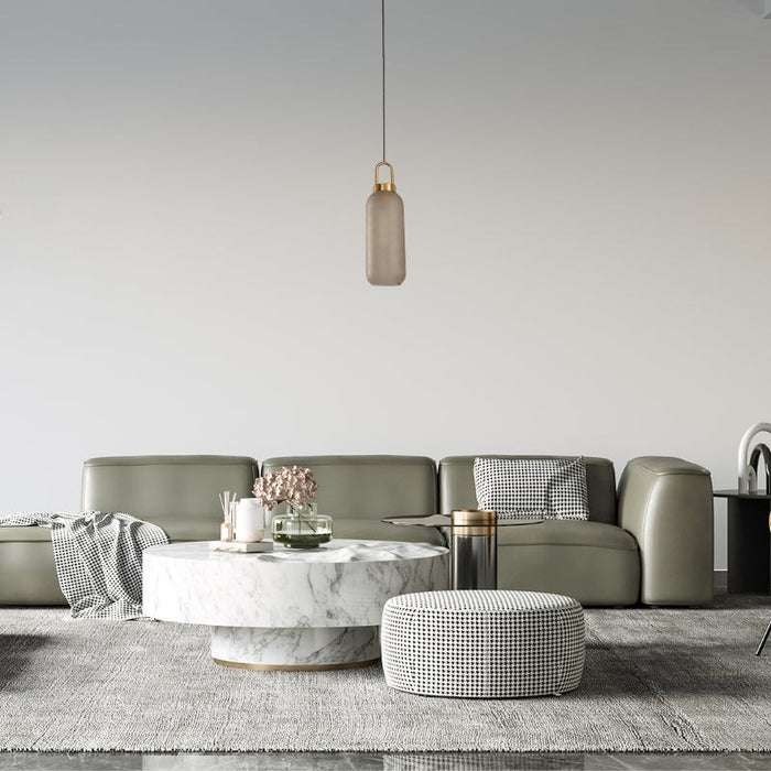 LAMP. COLGANTE NEGRO+BRONCE 1L E27 40W