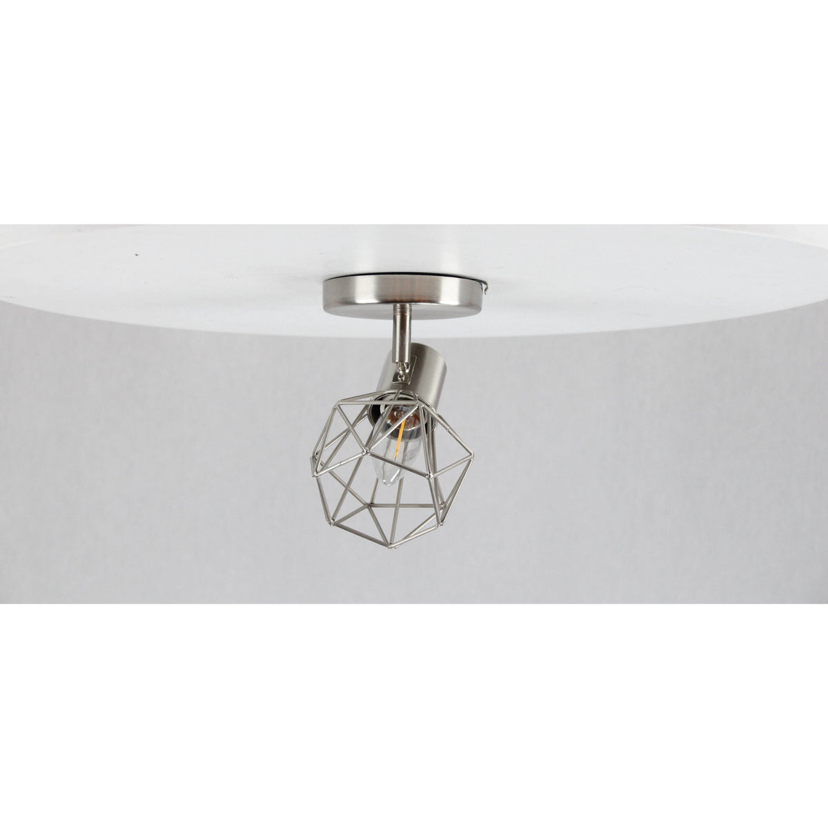 LAMP. TECHO NIQUEL SATINADO 1LUZ E27 60W N/B