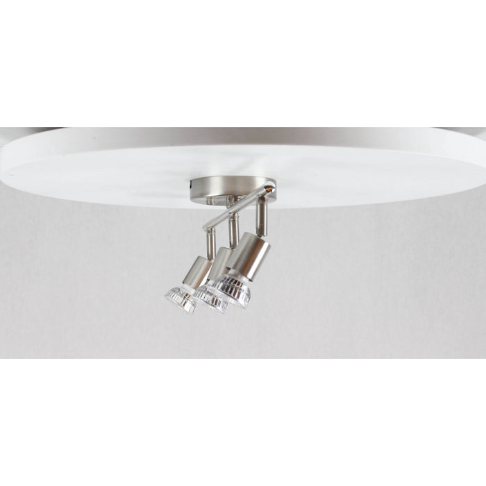 LAMP. TECHO REFLECTORA NIQUEL SATINADO 3L GZ10 50W