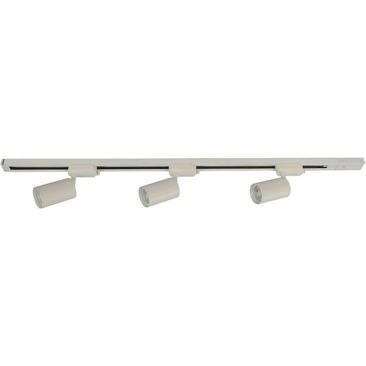 LAMP. TECHO RIEL BLANCO 3L GU10 5W (BOMBILLOS LED INCLUIDOS)