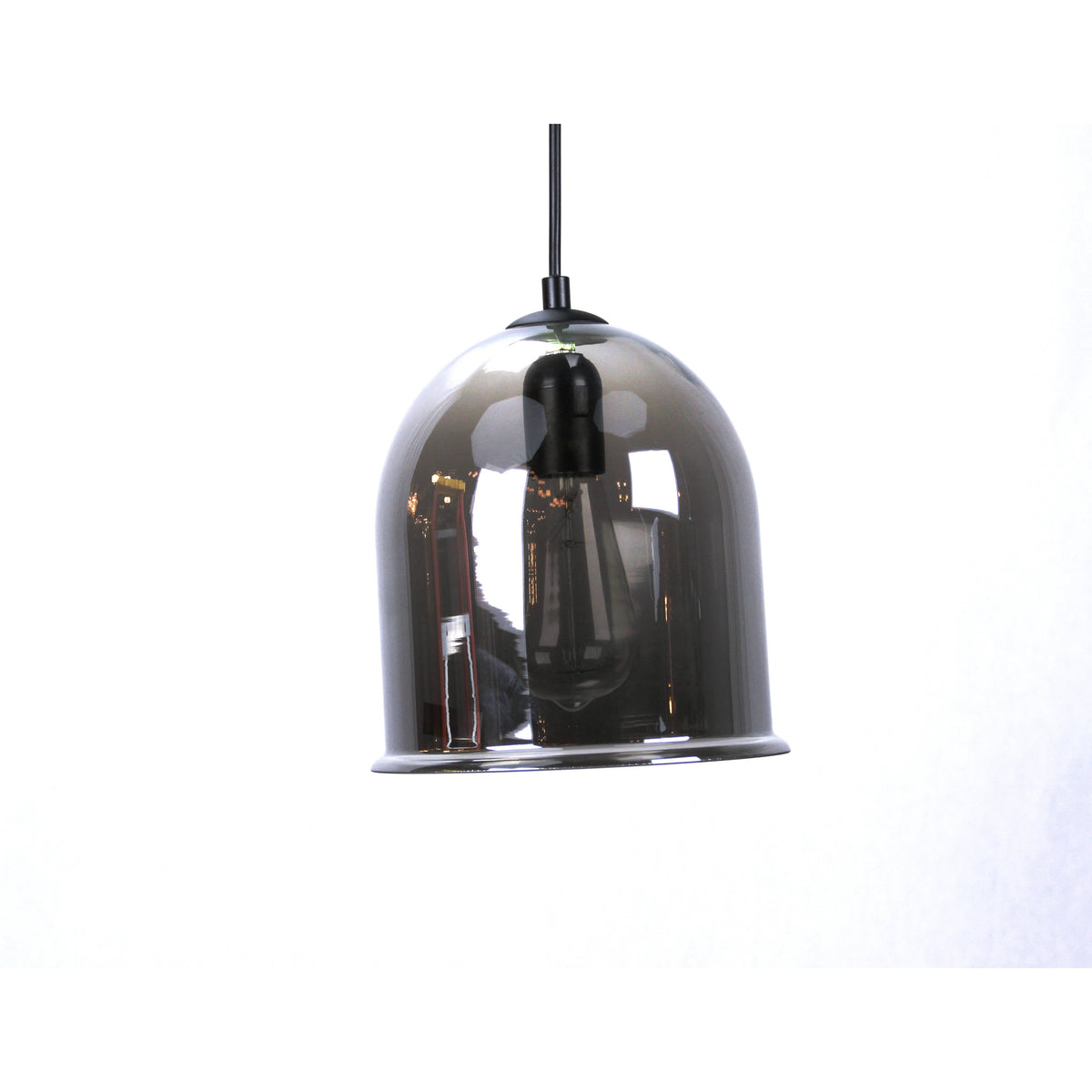 Lámpara Colgante Negro 1L E27 60W (Bombillo Incluido)