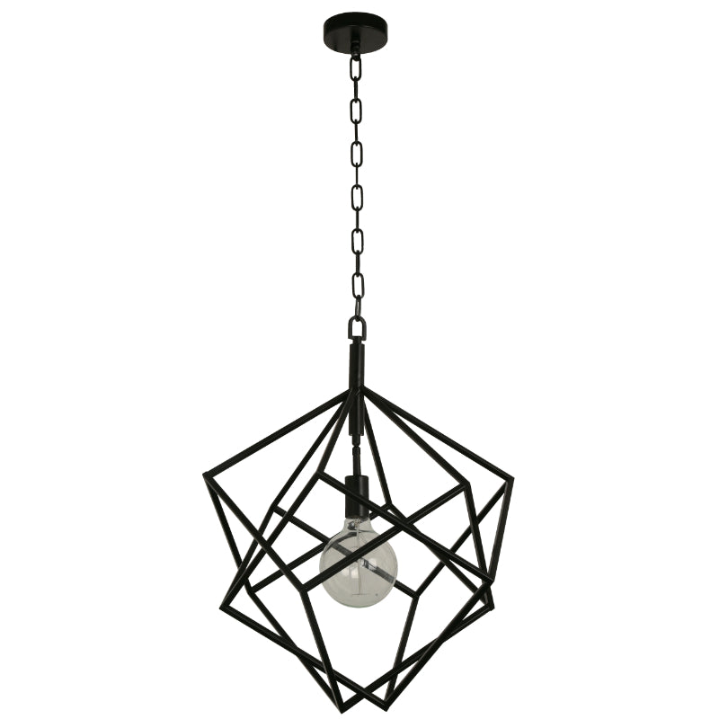 LAMP. COLGANTE NEGRO 1L E26 60W