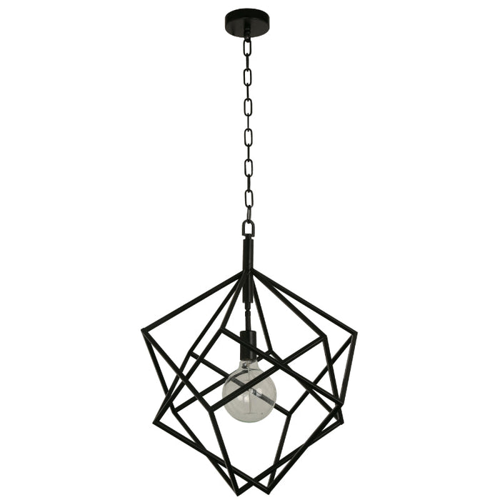 LAMP. COLGANTE NEGRO 1L E26 60W