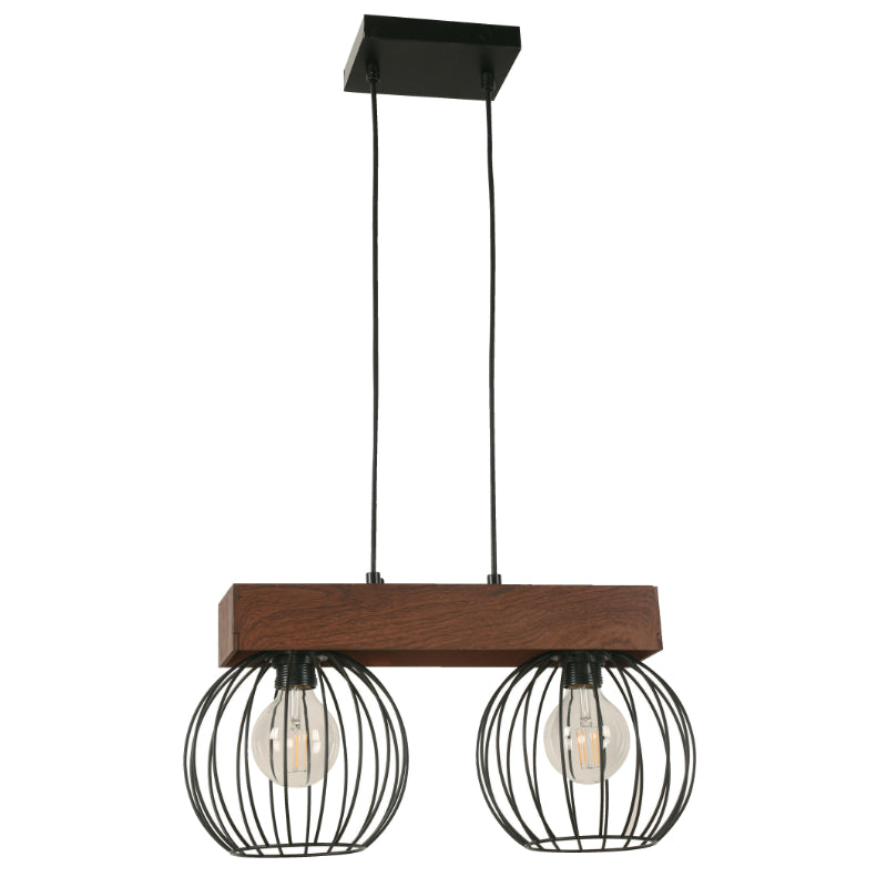 LAMP. COLGANTE NEGRO 2L E27 40W