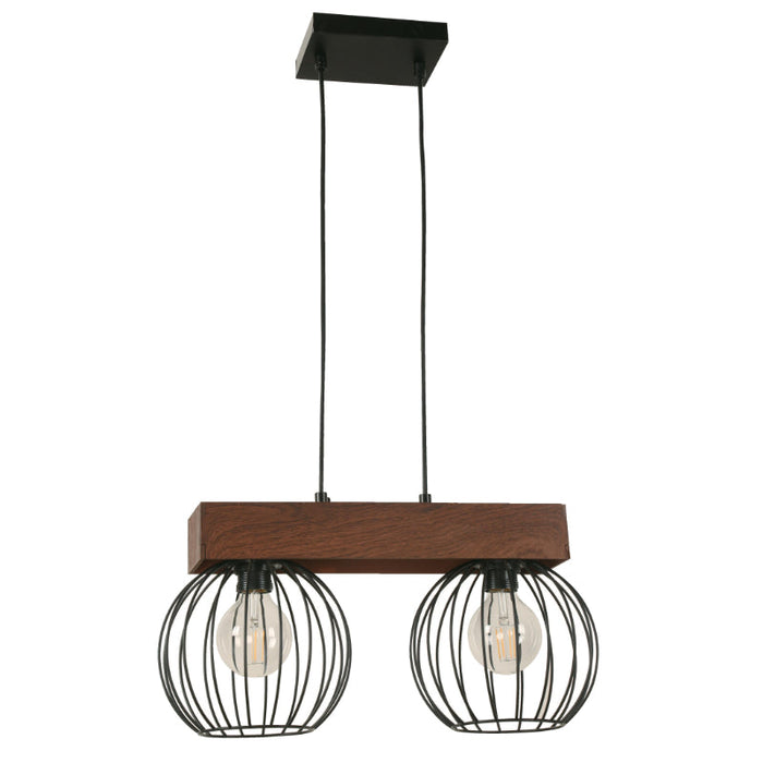 LAMP. COLGANTE NEGRO 2L E27 40W