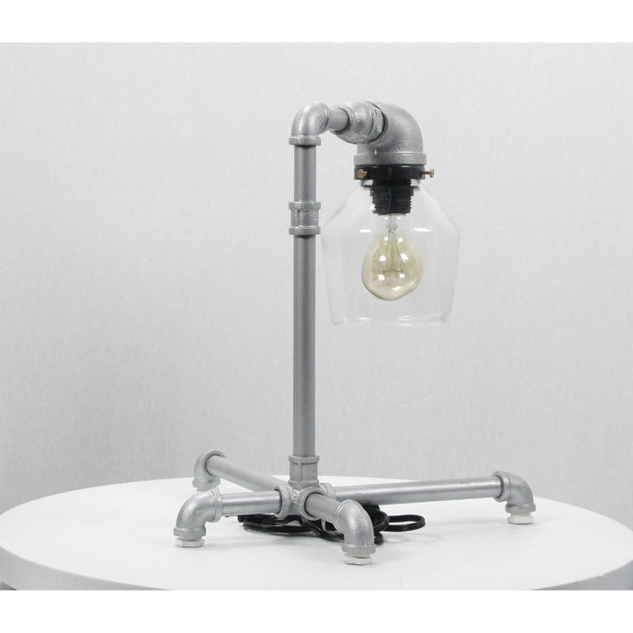 LAMP. MESA PLATEADO 1L E27 40W