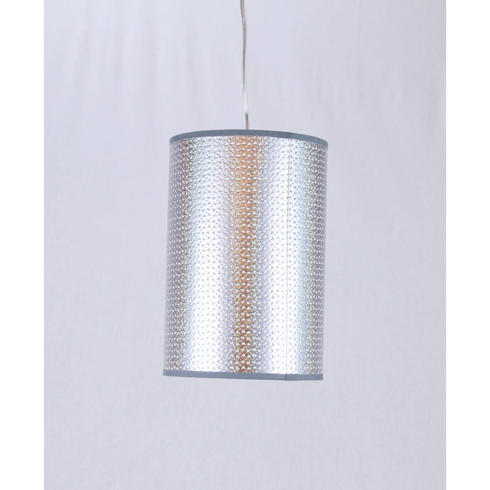 LAMP. COLGANTE PLATEADO 1L E27 60W