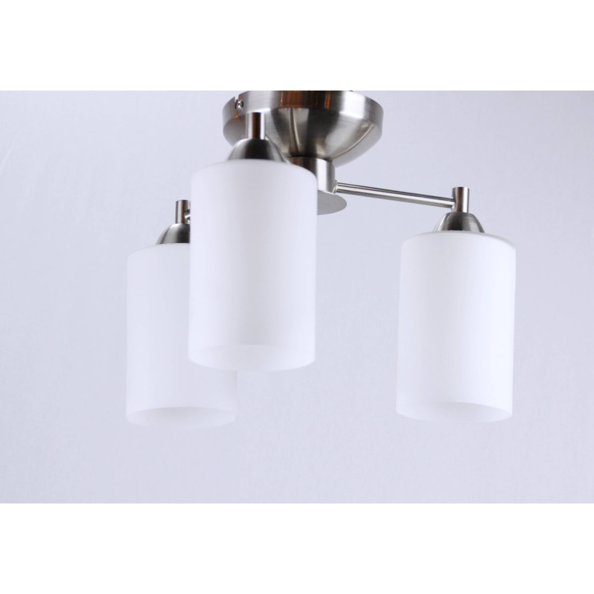 LAMP. TECHO NÍQUEL SATINADO 3L E27 40W