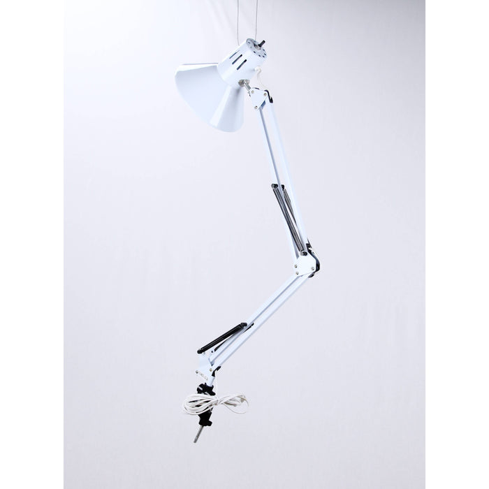 LAMP. ESCRITORIO DE BRAZO FLEXIBLE BLANCO 1L E27 60W