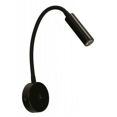 LAMP. LED PARED NEGRO 1L 2.5W 100-240V 3000K