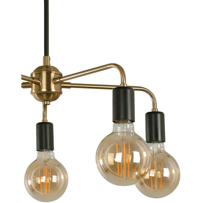 LAMP. TECHO NEGRO DORADO 5L E27 40W