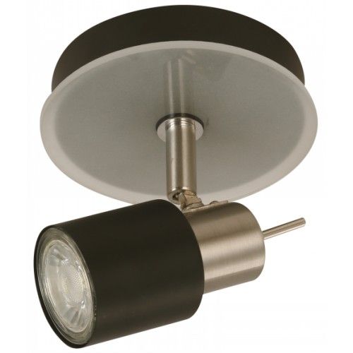 LAMP.TECHO NIQUEL SATINADO 1L GZ10 50W N/B