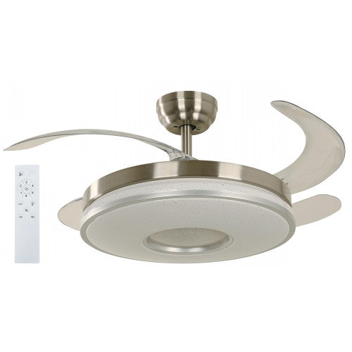 VENTILADOR LED DE TECHO DC 42" 38W 120V 2700K/3500K/5000K C/R RETRACTRIL
