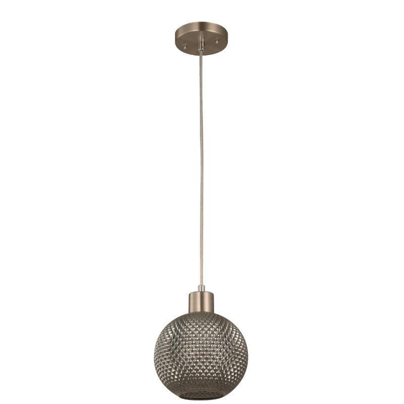 LAMP. COLGANTE AHUMADO 1L E27 40W