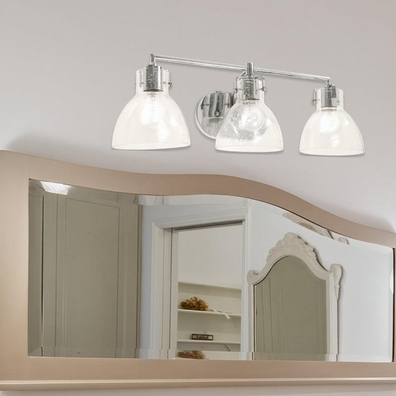 LAMP. PARED CROMO 3L E27 60W
