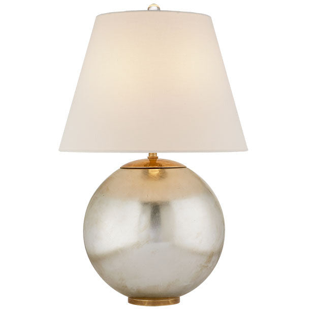 LAMP. MESA MORTON T.L.IN BURNISHED PLATEADO 1L E26 100W