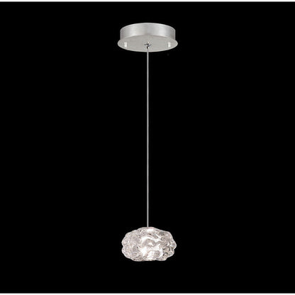 LAMP. COLGANTE EVENING CLOUD PLATEADO 1L G4 10W