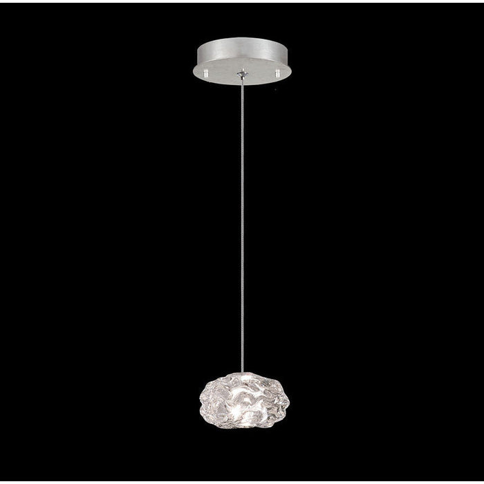 LAMP. COLGANTE EVENING CLOUD PLATEADO 1L G4 10W