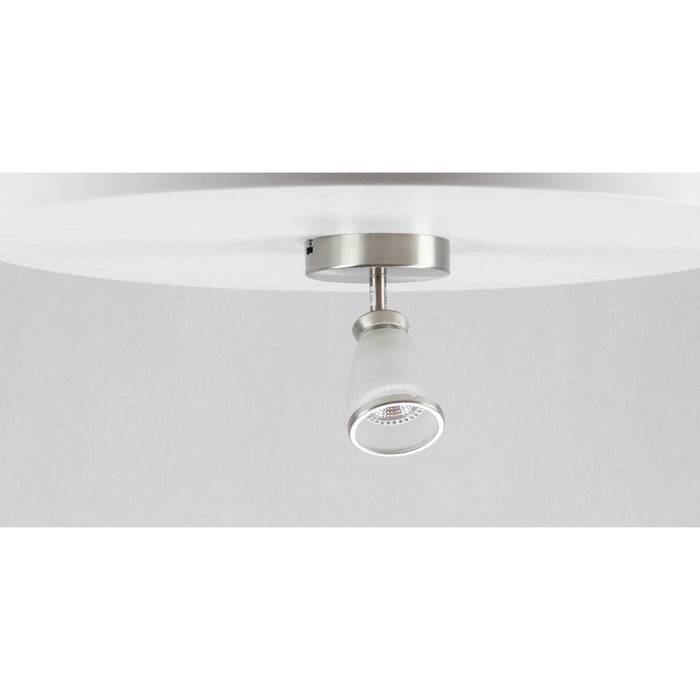 LAMP. TECHO REFLECTORA NÍQUEL SATINADO 1L GU10 50W