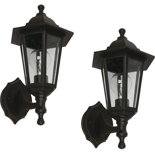 LAMP. EXT. PARED NEGRO 1L E27 60W (2 PIEZAS)